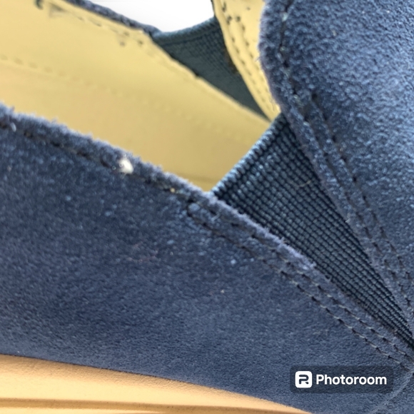 Franco Sarto Women's Mayve Slip On Shoe Size 9m Sneaker Sporty Navy Suede Flat - Picture 7 of 9